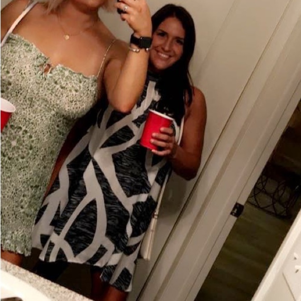 Blue and White Dress